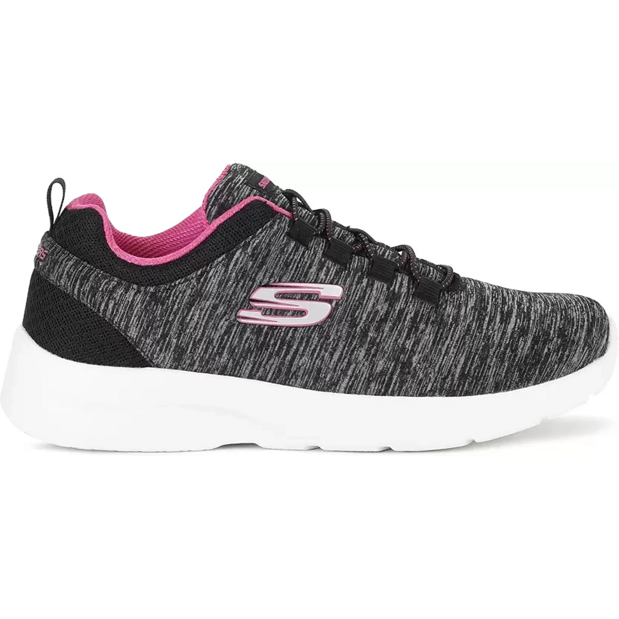 SKECHERS DYNAMIGHT 2.0- IN A FLASH Running Shoes For Women (Black, Grey) (12965-BKHP)