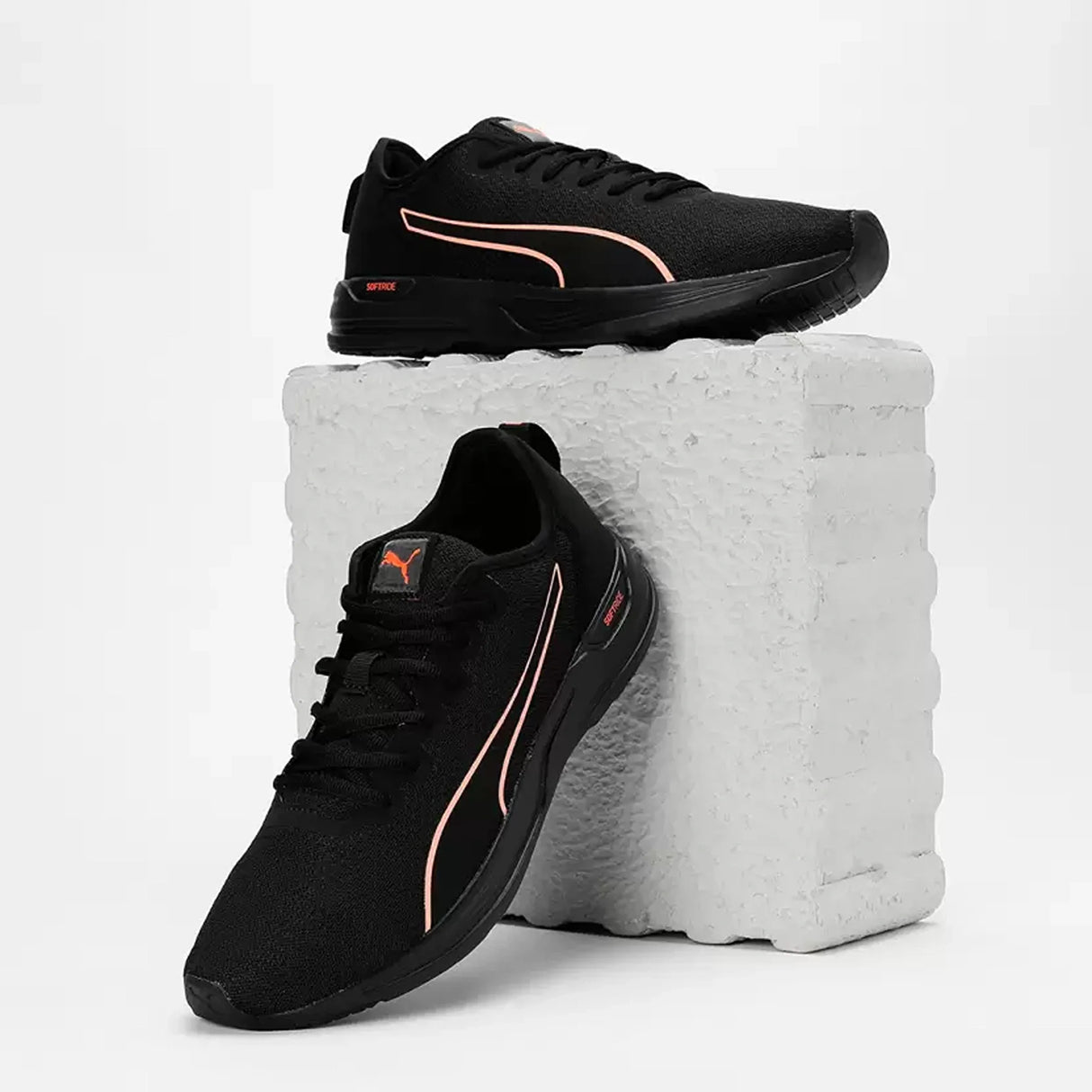 Puma Men's Accent Black-Lava Blast Running Shoe (19551502)