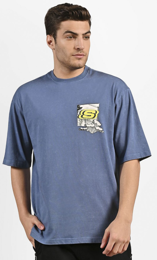 MENS ANIME STREET T-SHIRT (TS0143ID-BSLB)