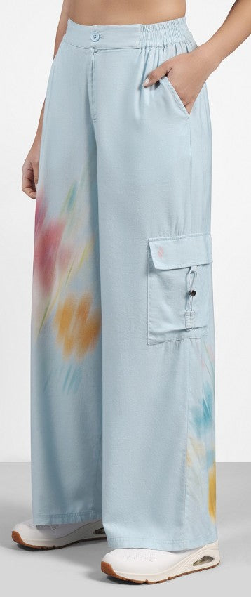 BLURRY FLORAL PRINT FLARED P (PT0041ID-WPLB)