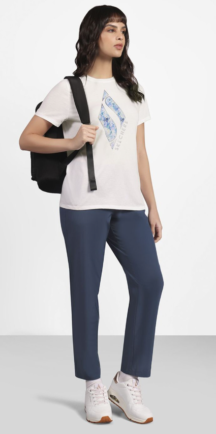 FLORAL DIAMOND CLASSIC CREW T (TS181A-WHT)