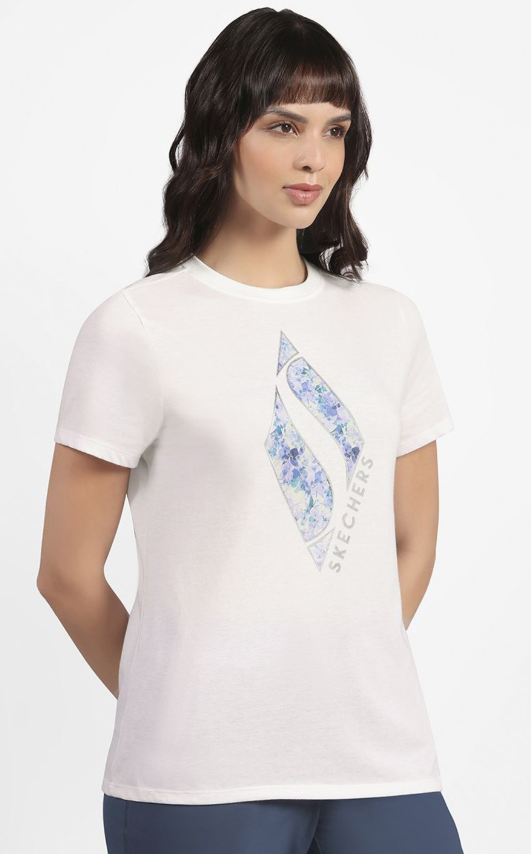 FLORAL DIAMOND CLASSIC CREW T (TS181A-WHT)