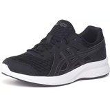 Asics mens stormer neutral running shoes black/silver/white sale