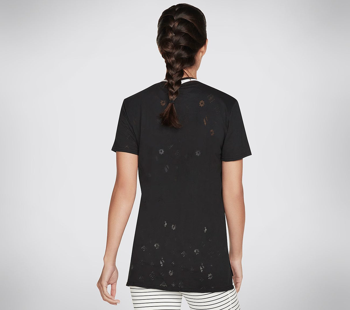 DIAMOND STATUS BURNOUT TUNIC (W1TS344A-BLK)