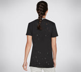 DIAMOND STATUS BURNOUT TUNIC (W1TS344A-BLK)