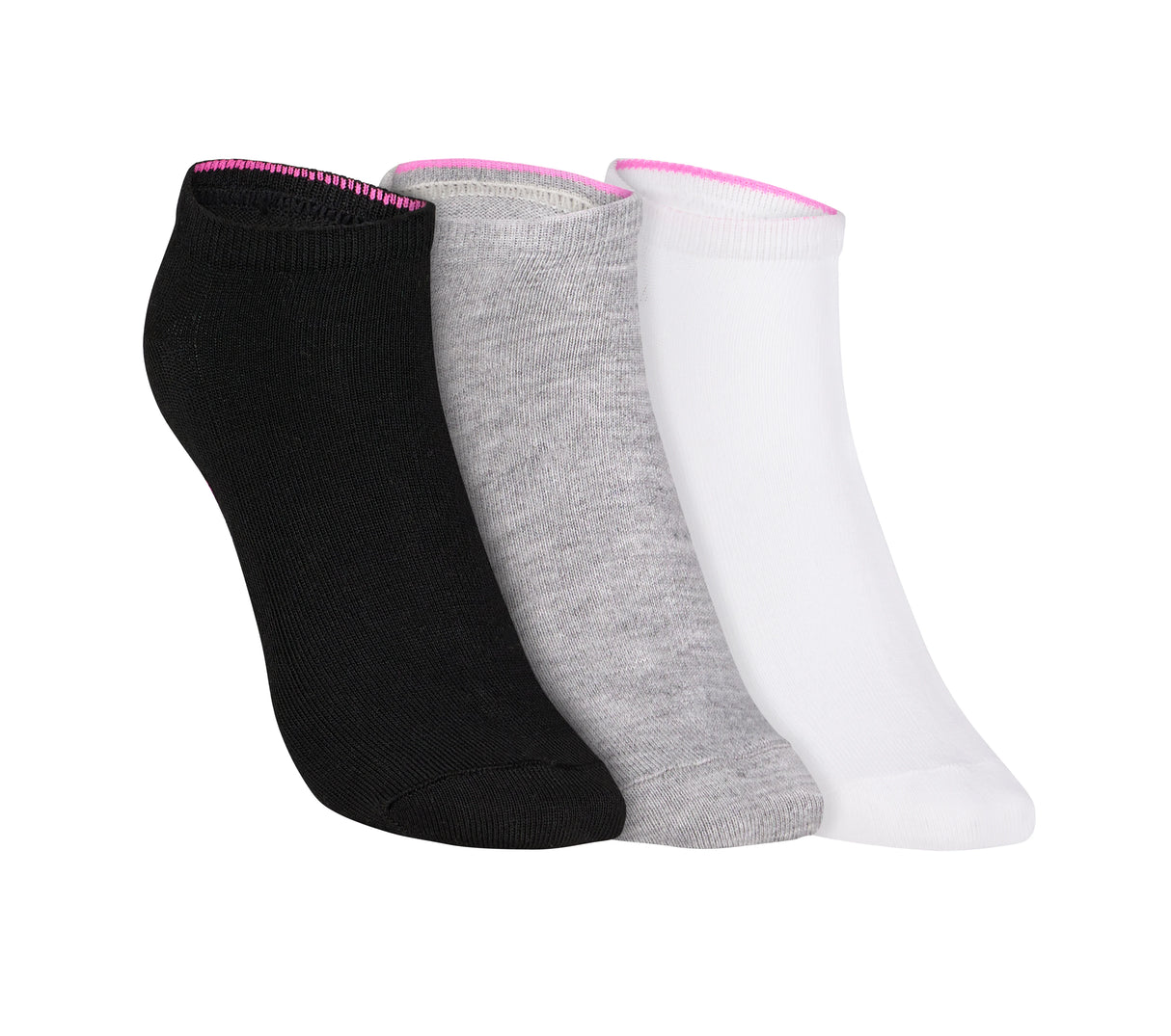 Skechers Polyester Womens S20006Id Ankle Length Socks-Wbgy Medium, Assorted(S20006ID-WBGY_M)