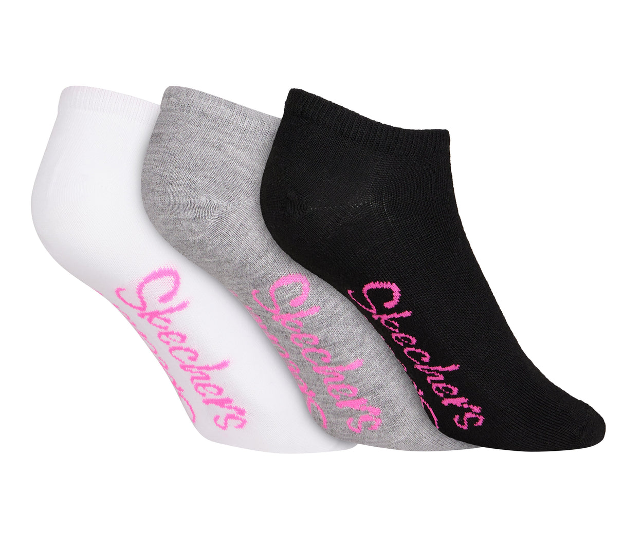 Skechers Polyester Womens S20006Id Ankle Length Socks-Wbgy Medium, Assorted(S20006ID-WBGY_M)