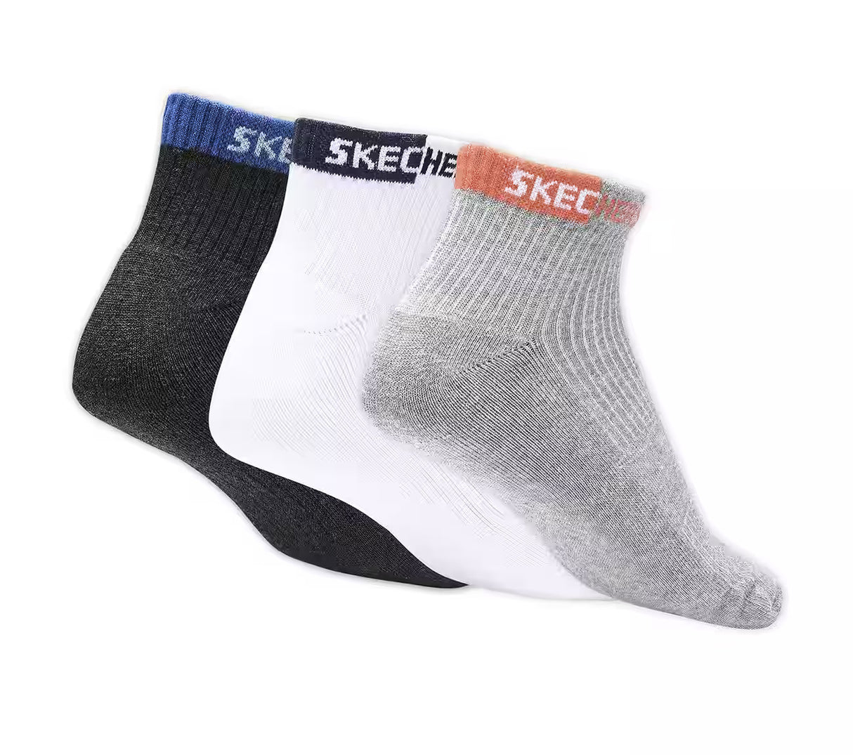 3PK MENS HALF TERRY ANKLE (S20074ID-BKWG)