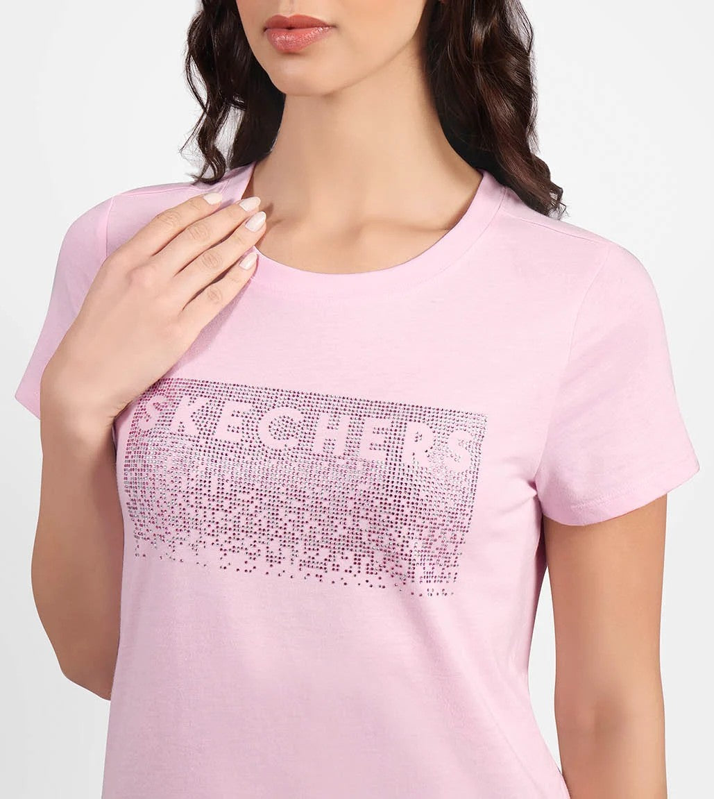 RHINESTONE CASCADE MODERN TEE (TS150A-WPK)