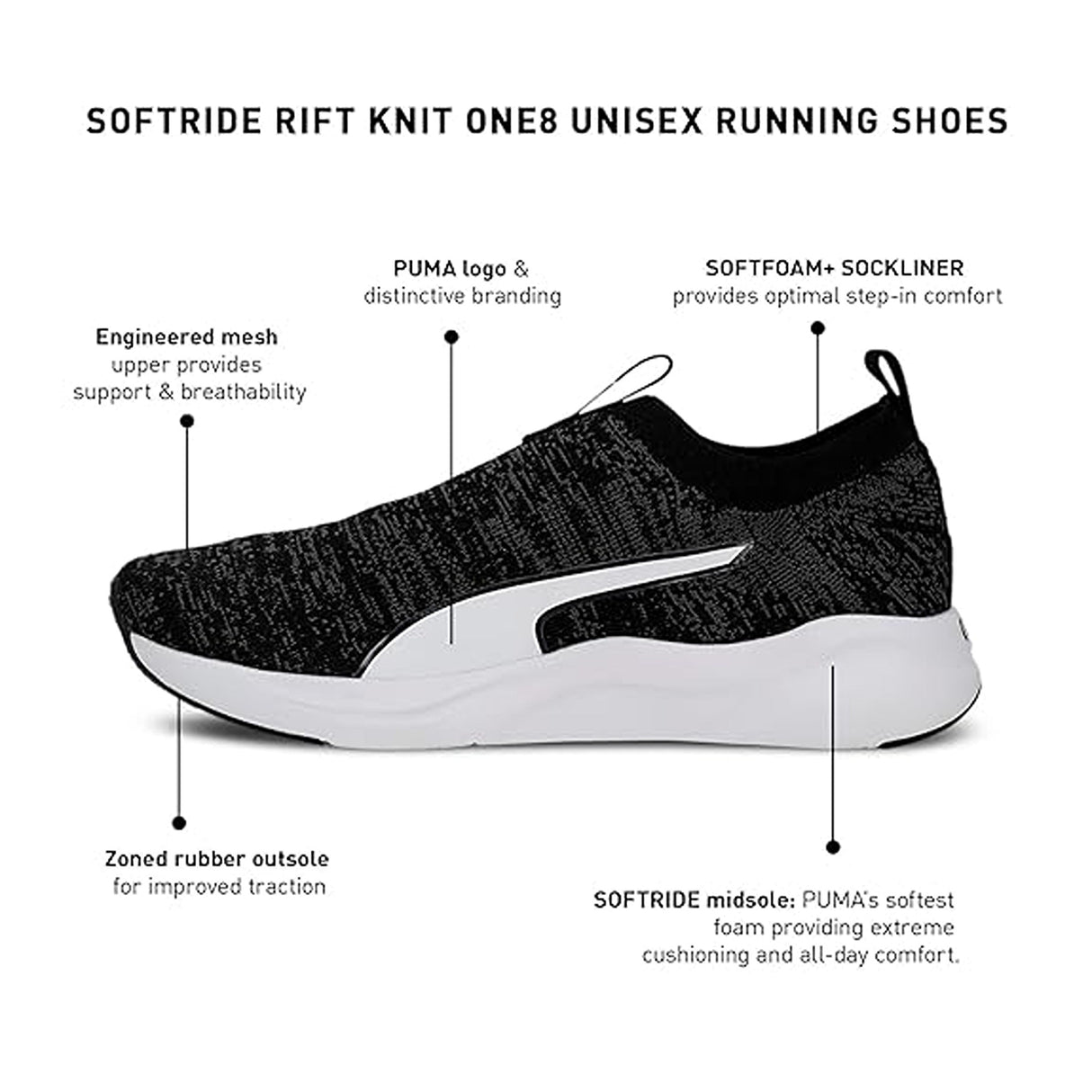 Puma Men's Softride Rift Knit One8Walking Shoe (37816102)