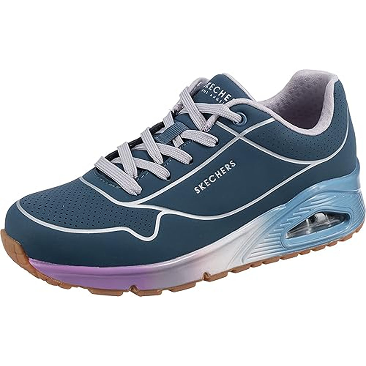 Skechers Women's Uno Cool Heels Lace Up Shoe (155181-SLT)