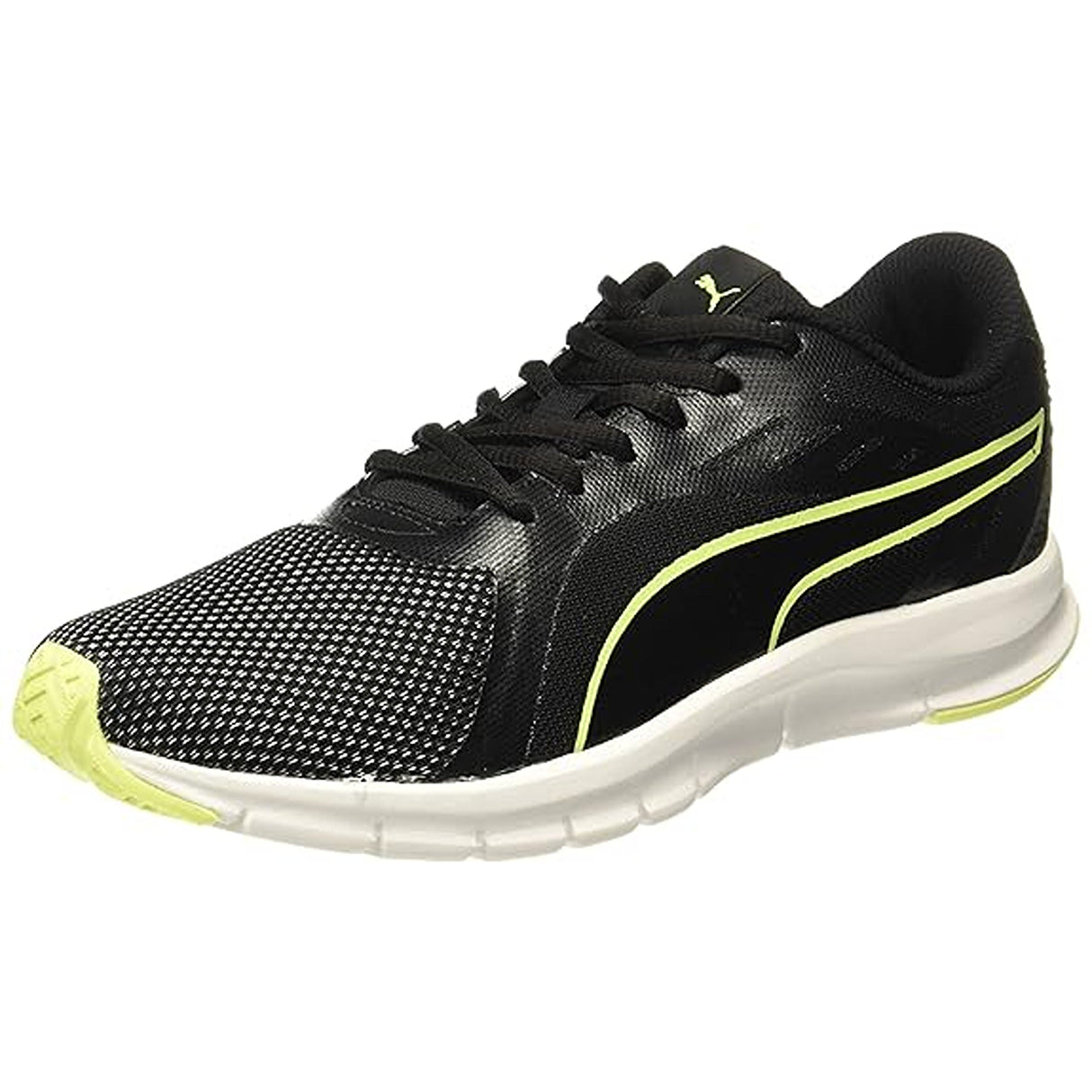 Puma Men's Black-Fizzy Yellow Running Shoes (36761201)