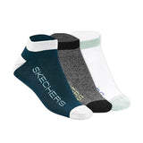 Skechers Men 3 Pack of MENS NON TERRY LOW CUT Socks Multi SOCKS(S20079ID-MULT_L)