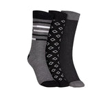 Skechers Cotton Mens S20018Id Calf Length Socks-Gybk Large, Assorted(S20018ID-GYBK_L)